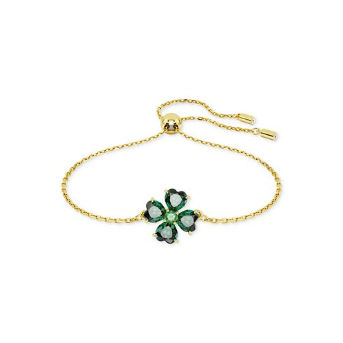 Swarovski Gold-Tone Idyllia Green Crystal Bracelet