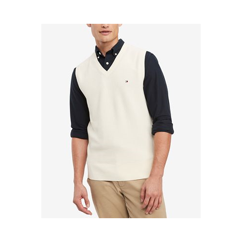 Tommy Hilfiger Mens Ricecorn V-Neck Cotton Sweater Vest