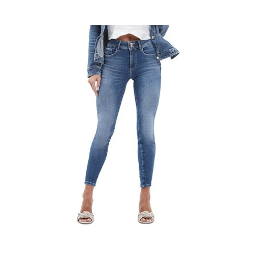 GUESS Womens Shape Up Mid-Rise Skinny Jeans