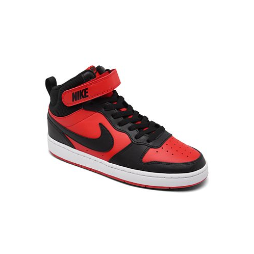 Nike Big Kids Court Borough Mid 2 Adjustable Strap closure Casual Sneakers from Finish Line