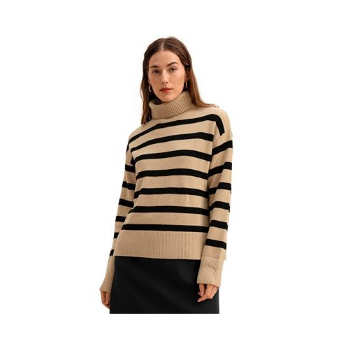 LILYSILK Womens The Tarra Stripe Sweater
