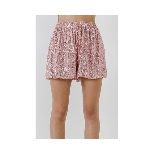 Endless rose Womens Sequins Blouson Shorts
