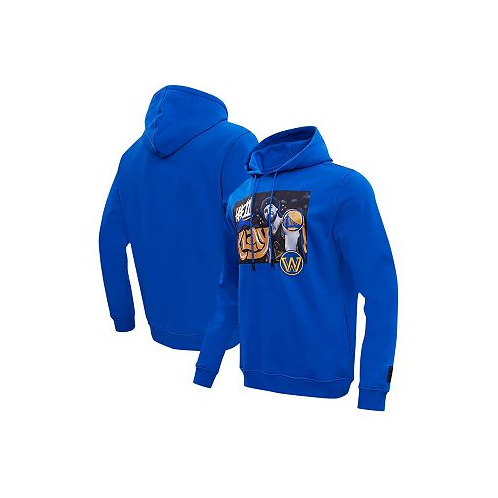 Pro Standard Mens Klay Thompson Royal Golden State Warriors Player Yearbook Pullover Hoodie