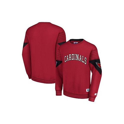 Starter Mens Cardinal Arizona Cardinals Face-Off Pullover Sweatshirt