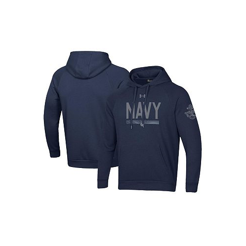 Under Armour Mens Navy Navy Midshipmen Silent Service All Day Pullover Hoodie