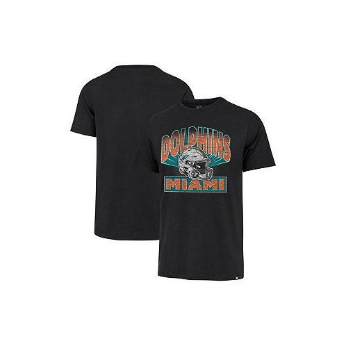 47 Brand Mens Black Distressed Miami Dolphins Amplify Franklin T-shirt