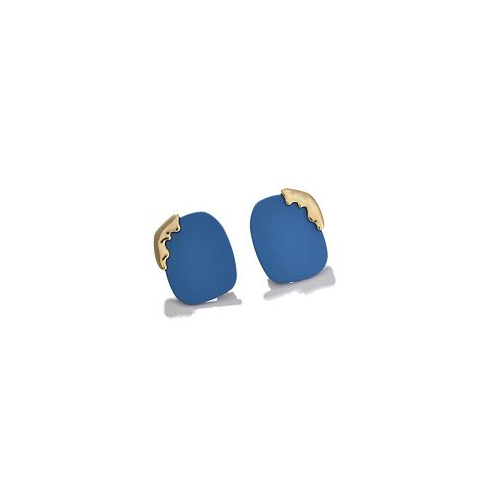 SOHI Womens Blue Geometric Stud Earrings