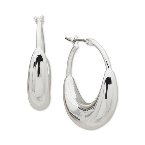 DKNY Medium Puffy Sculptural Elongated Hoop Earrings