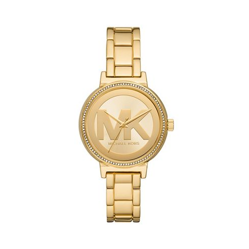 Michael Kors Womens Sofie Three-Hand Gold-Tone Stainless Steel Watch 36mm