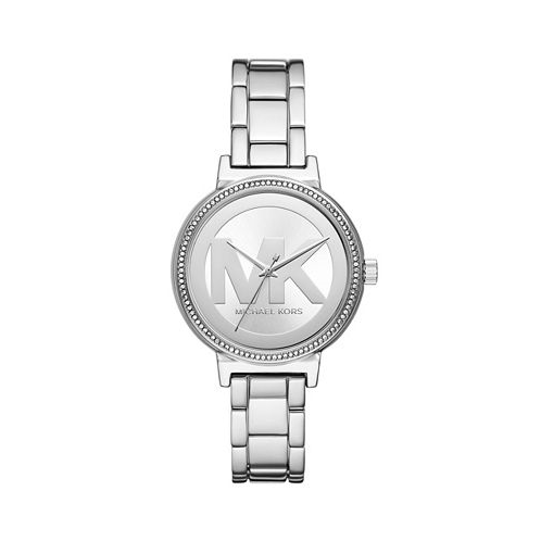 Michael Kors Womens Sofie Three-Hand Silver-Tone Stainless Steel Watch 36mm