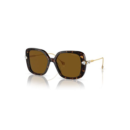 Swarovski Womens Polarized Low Bridge Fit Sunglasses SK6011F