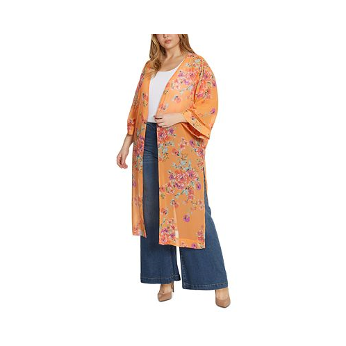 Jessica Simpson Trendy Plus Size Caelan Floral Kimono