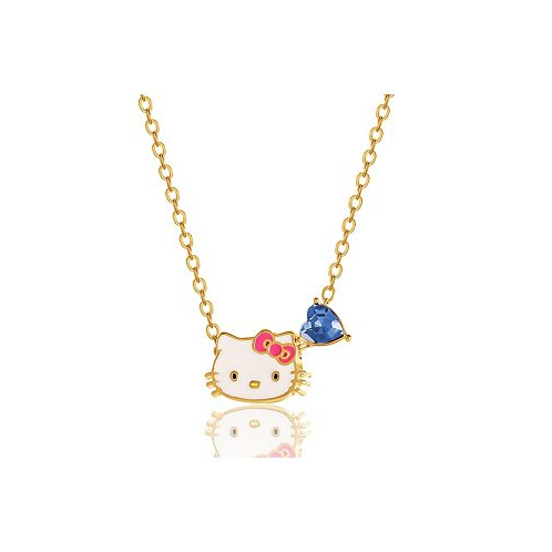 Hello Kitty Sanrio Heart Birthstone Charm Necklace - 16 + 2 Chain