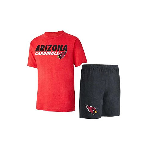 Concepts Sport Mens Black Cardinal Arizona Cardinals Meter T-shirt and Shorts Sleep Set