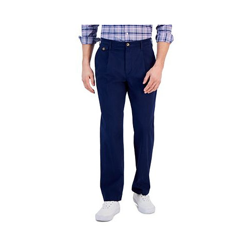 Club Room Mens Relaxed-Fit Pleated Chino Pants