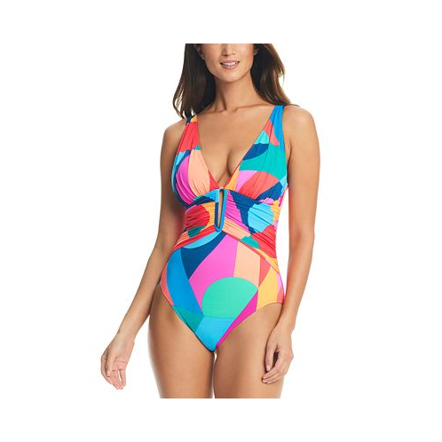 Bleu by Rod Beattie Womens Molded-Cup One-Piece Swimsuit
