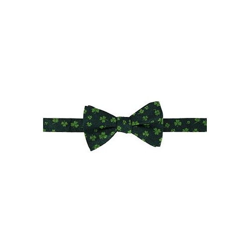 TRAFALGAR Green Shamrock Novelty Silk Bow Tie
