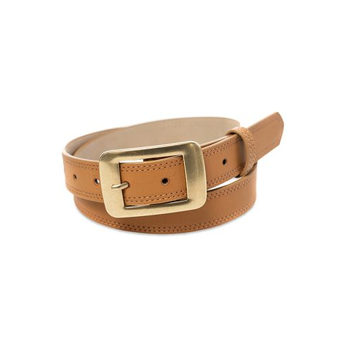 Style & Co Womens Rectangle-Buckle Faux-Leather Belt