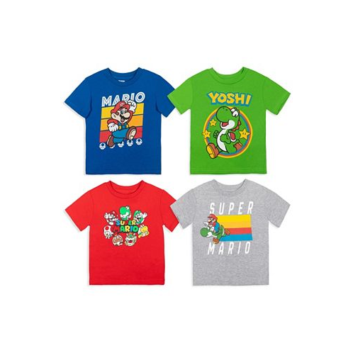 SUPER MARIO Nintendo 4 Pack Graphic T-Shirt Toddler| Child Boys