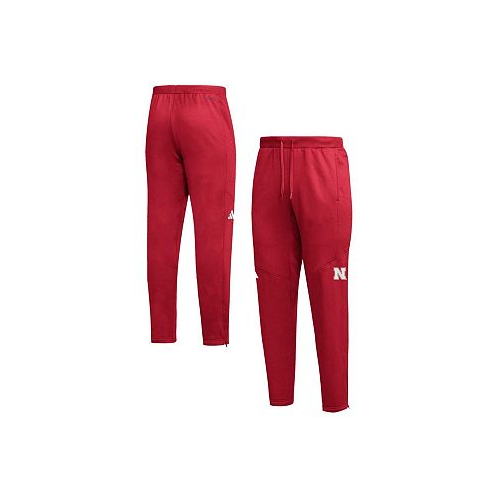 Adidas Mens Scarlet Nebraska Huskers 2023 Travel AEROREADY Tapered Pants