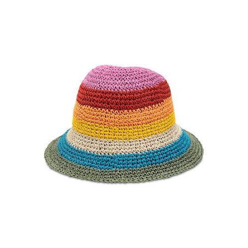 On 34th Womens Striped Crochet Cloche Hat