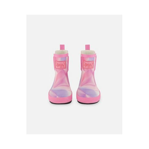 Deux par Deux Little Girls Short Rain Boots Printed Foil Pastel
