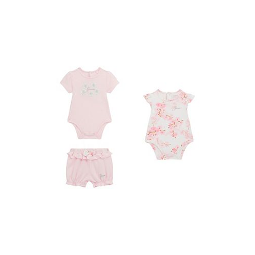 GUESS Baby Girls Bodysuits and Matching Short 3 Piece Set