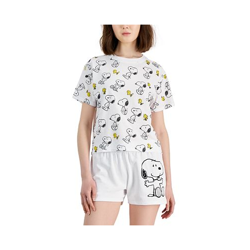 Juniors Snoopy Crewneck Short-Sleeve T-Shirt