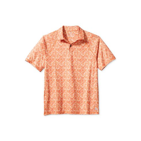 Tommy Bahama Mens Short Sleeve Tiled Hibiscus Print Performance Polo