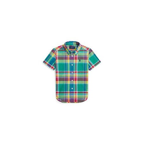 Polo Ralph Lauren Toddler and Little Boys Cotton Madras Short Sleeves Shirt