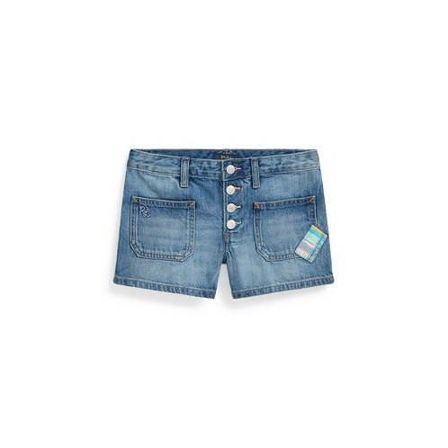 Polo Ralph Lauren Big Girls Patchwork Cotton Denim Shorts