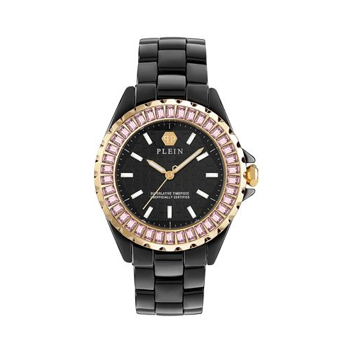 Philipp Plein Womens Heaven Black Ceramic Bracelet Watch 38mm