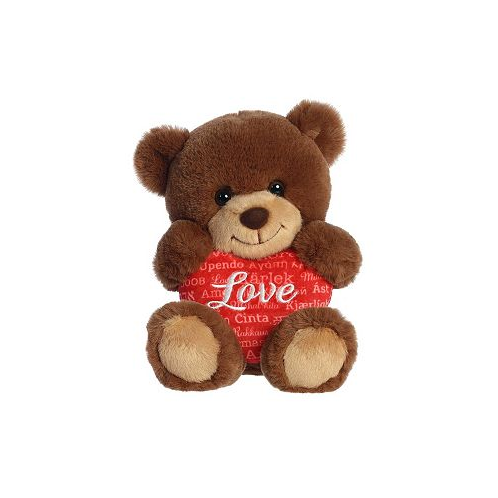 Aurora Small Universal Love Bear Valentine Heartwarming Plush Toy Brown 8