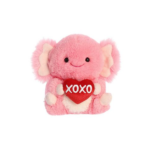 Aurora Mini XOXO Axolotl Rolly Pet Round Plush Toy Pink 5