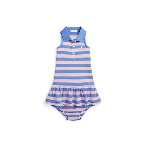 Polo Ralph Lauren Baby Girls Striped Mesh Polo Dress