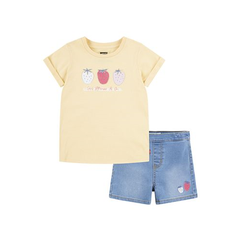 Levis Little Girls Fruity T-shirt and Shorts Set