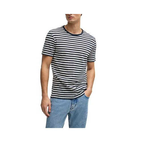 Hugo Boss Mens Horizontal-Stripe T-shirt