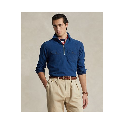Polo Ralph Lauren Mens Classic-Fit Indigo Popover Workshirt