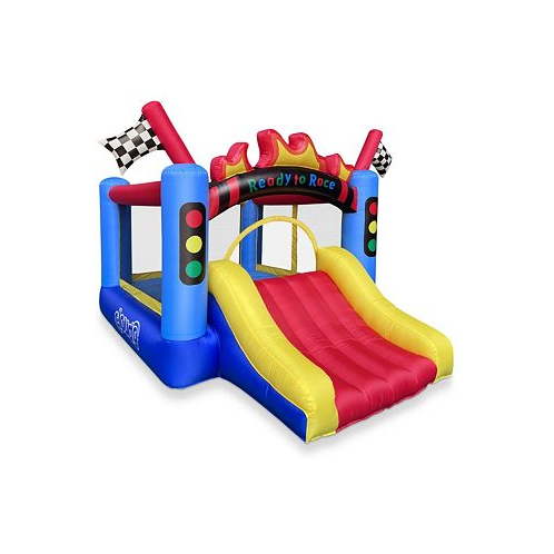 Cloud 9 Race Car Track Bounce House with Blower - Inflatable Bouncer for Kids