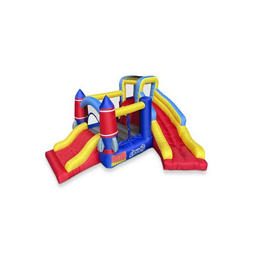 Cloud 9 Rocket Bounce House with Blower & Two Slides - Inflatable Bouncer for Kids