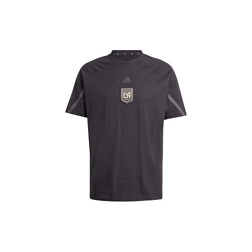 Adidas Mens Black LAFC 2024 Travel Raglan T-shirt
