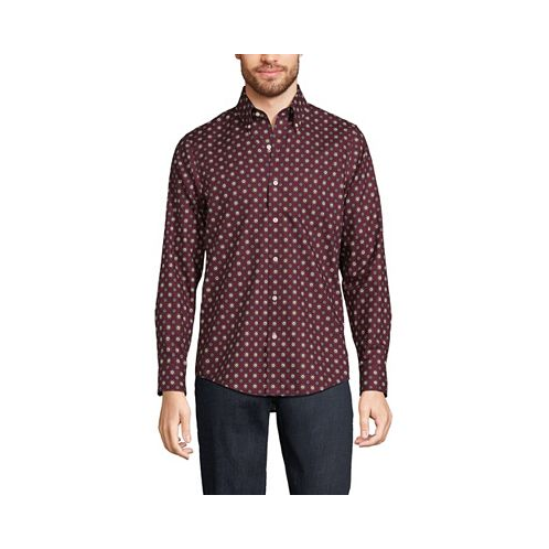Lands End Mens Tailored Fit No Iron Twill Long Sleeve Shirt
