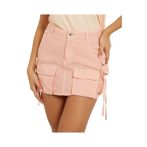 GUESS Womens Devon Cargo Denim Mini Skirt