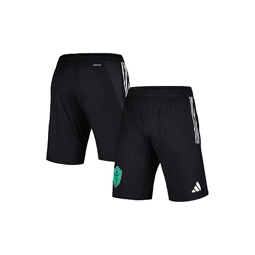 Adidas Mens Black Seattle Sounders FC 2024 On-Field AEROREADY Training Shorts