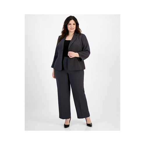 Le Suit Plus Size Crepe Two-Button Blazer Pantsuit
