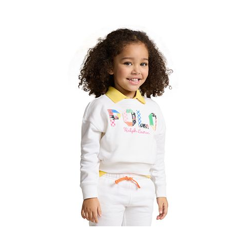 Polo Ralph Lauren Toddler and Little Girls Mixed-Logo Terry Sweatshirt