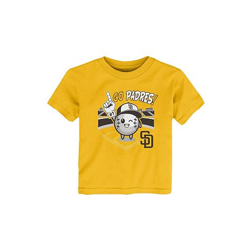 Outerstuff Toddler Boys and Girls Fanatics Gold San Diego Padres Ball Boy T-shirt