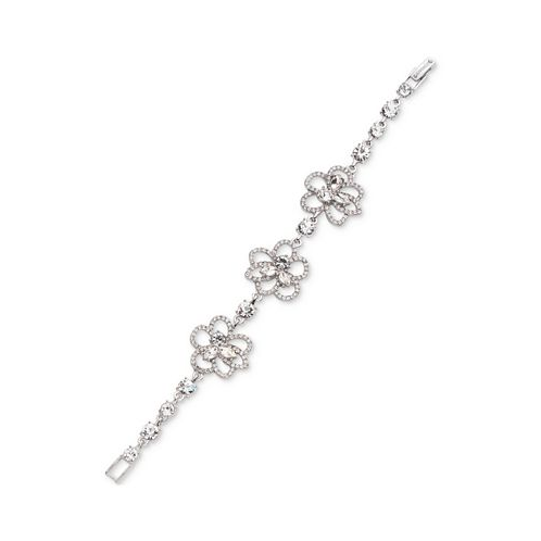 Givenchy Pave & Crystal Flower Flex Bracelet