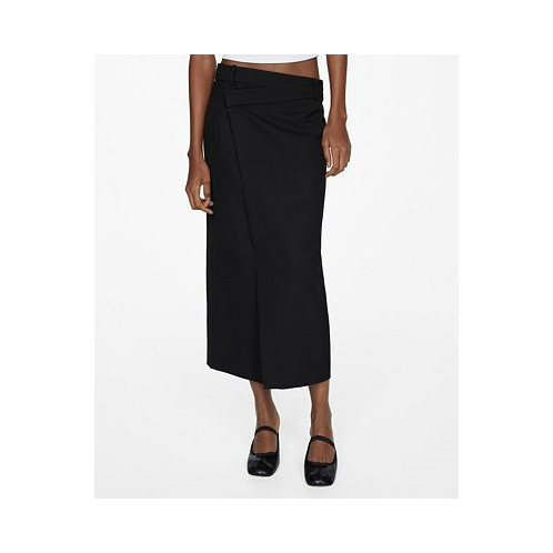 MANGO Womens Midi Wrap Skirt