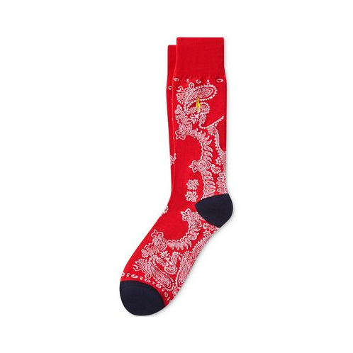 Polo Ralph Lauren Mens Bandana-Print Slack Socks
